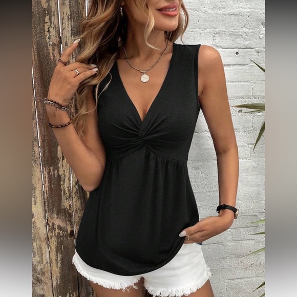 Elegant Black Sleeveless Top